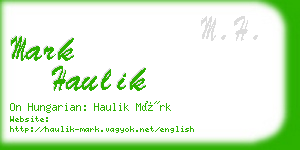 mark haulik business card